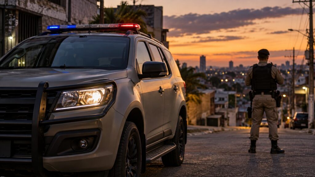 Fachada da sede da Polícia Militar do Estado da Bahia.