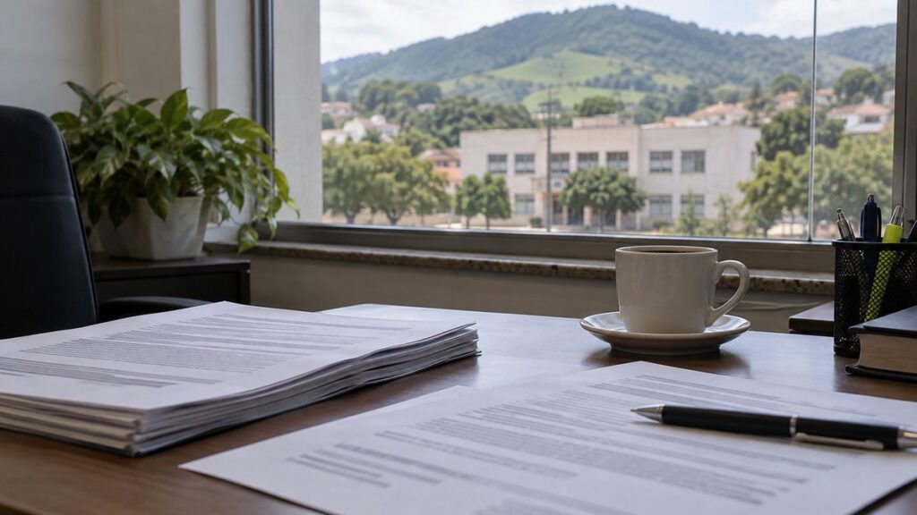 Sede do Serviço Municipal de Saneamento Básico e Infraestrutura de Carangola, em Minas Gerais.