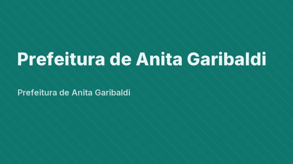 Sede da Prefeitura de Anita Garibaldi, em Santa Catarina.