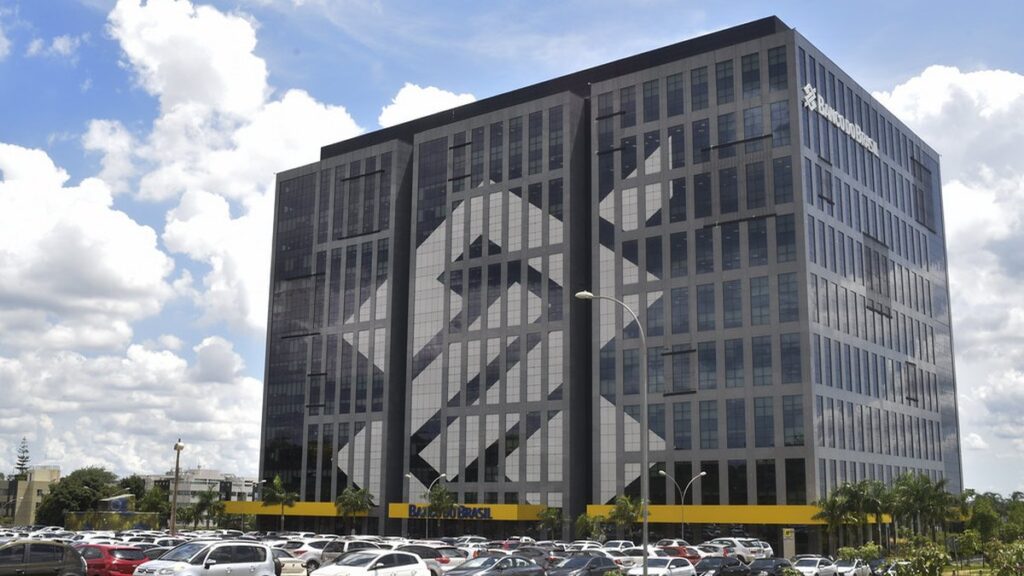 Fachada da sede do Banco do Brasil.