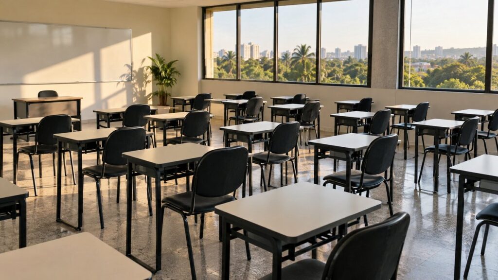 Fachada da sede da Câmara Municipal de Cuiabá, em Mato Grosso.