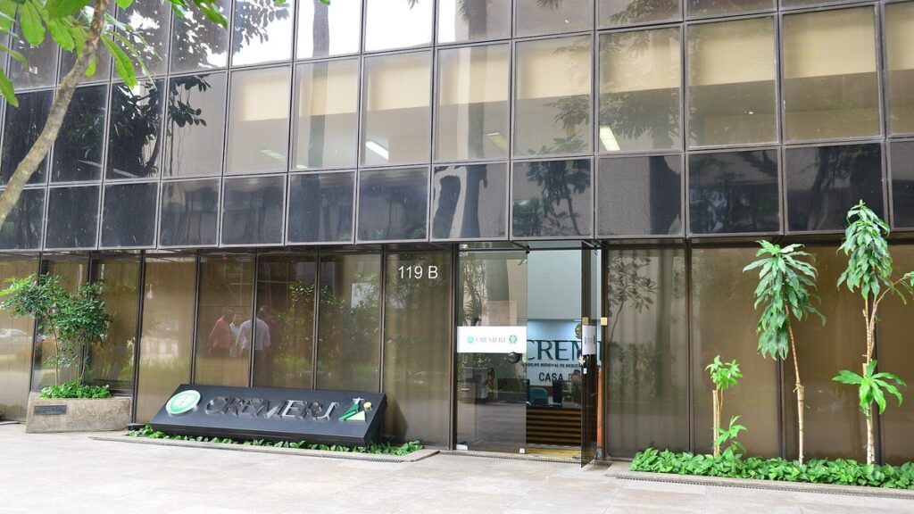 Fachada da sede do Conselho Regional de Medicina do Rio de Janeiro, CREMERJ.