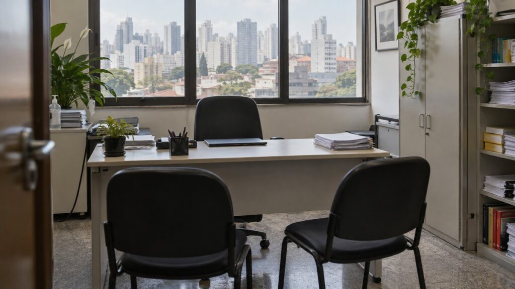 Fachada da sede da Defensoria Pública do Estado de São Paulo.