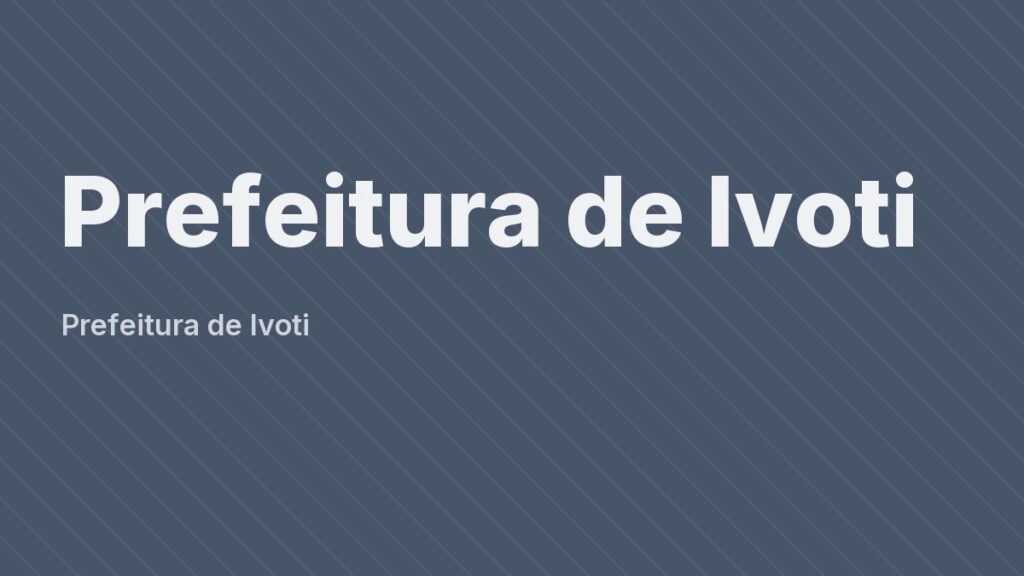 Fachada da sede da Prefeitura de Ivoti, no Rio Grande do Sul.