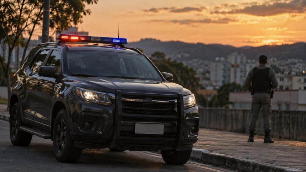 Fachada da sede da Polícia Militar de Santa Catarina.