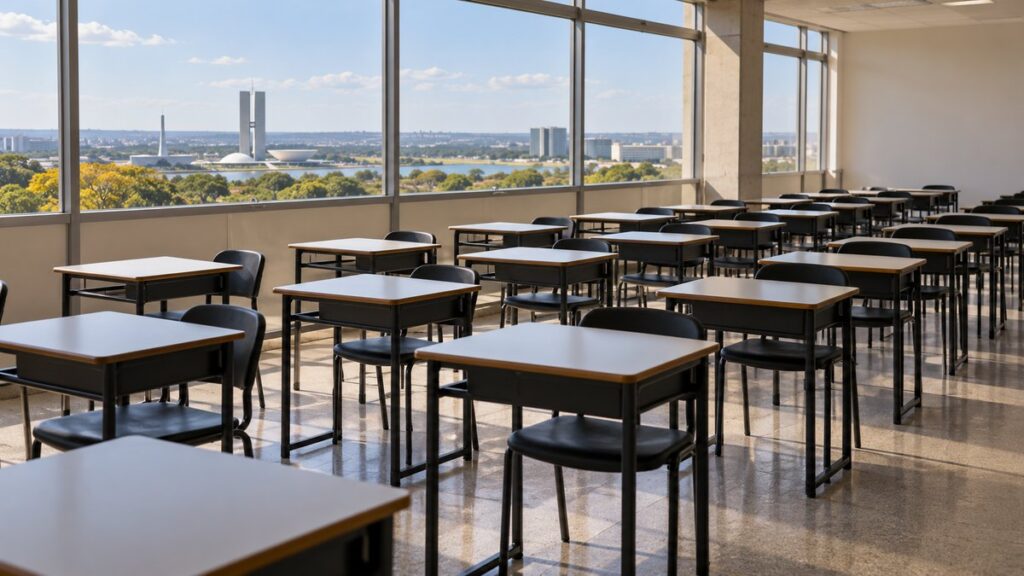 Fachada da sede da Secretaria de Desenvolvimento Social do Distrito Federal.