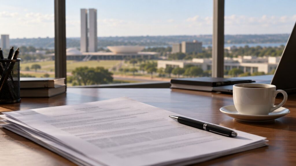 Fachada da sede da Secretaria de Desenvolvimento Social do Distrito Federal, em Brasília.