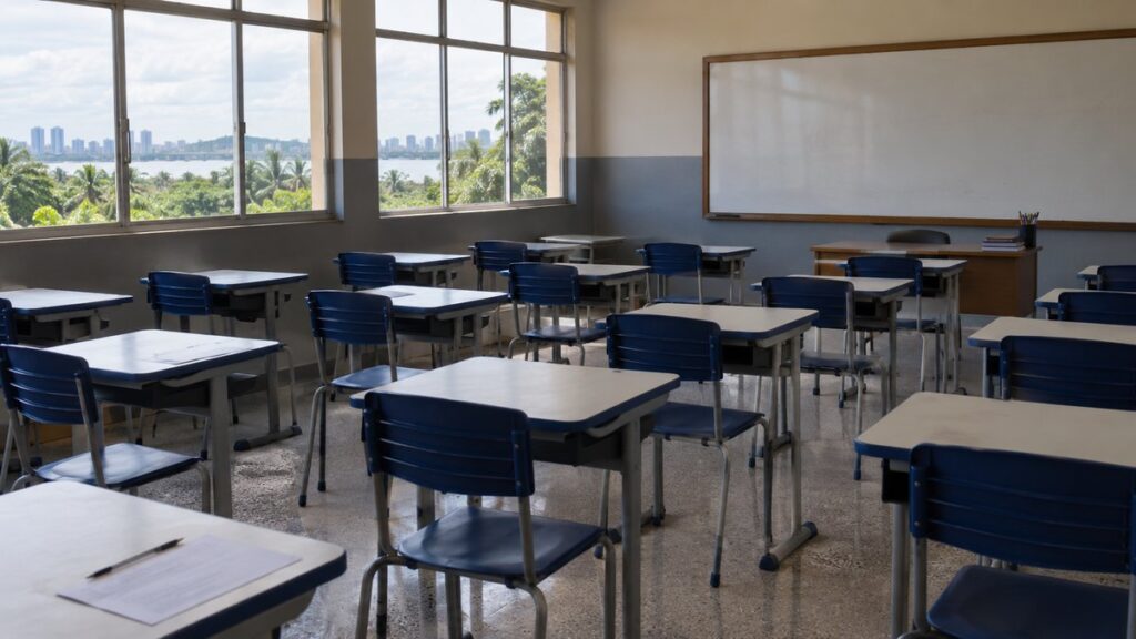 Fachada da sede da Secretaria de Estado de Educação e Desporto Escolar do Amazonas.