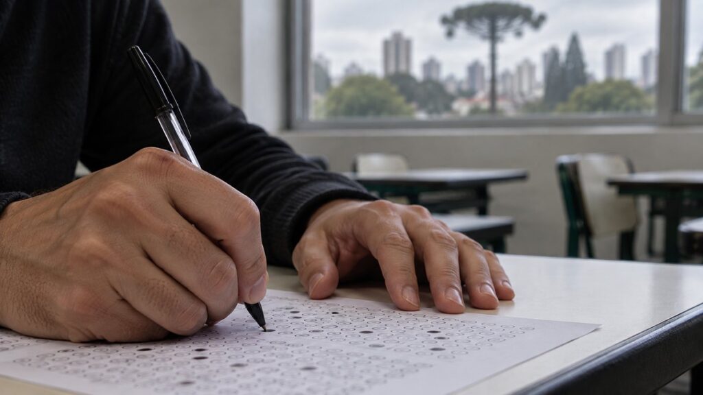 Fachada da sede da Secretaria Municipal de Educação de Curitiba.
