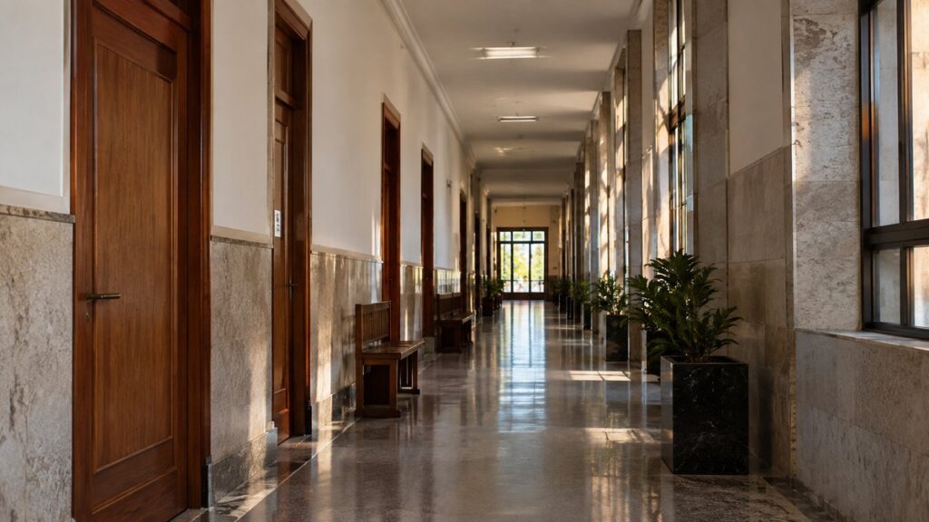 Fachada da sede do Tribunal Regional do Trabalho da 4ª Região, no Rio Grande do Sul.
