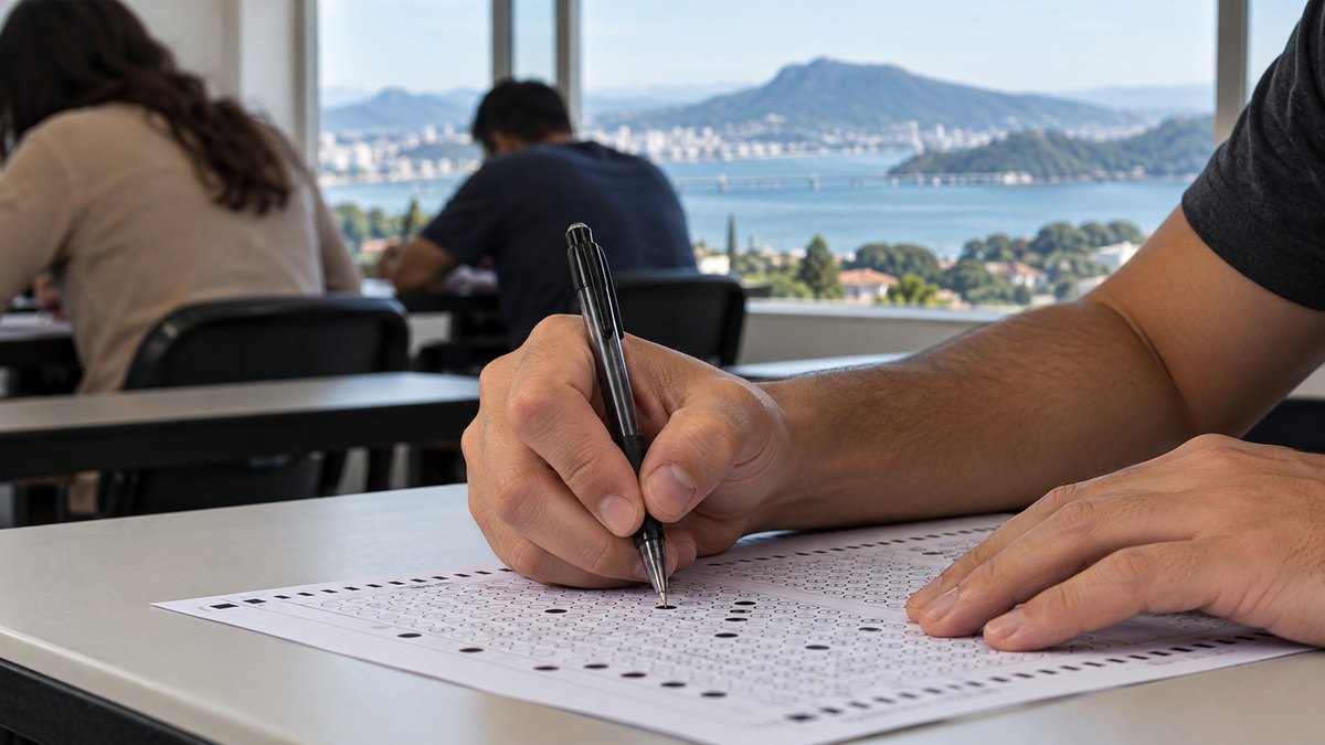 Vista externa da sede do CEPON, em Florianópolis, local de trabalho da vaga administrativa oferecida pela FAHECE.