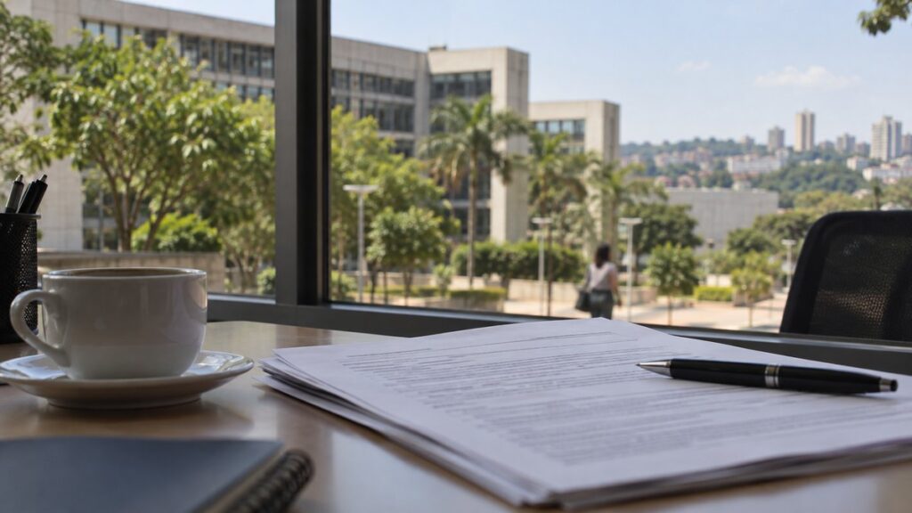 Fachada da Fundação de Desenvolvimento da Unicamp, em Campinas, São Paulo.