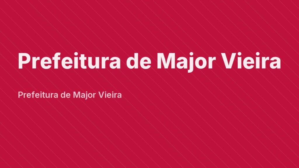 Fachada da sede da Prefeitura de Major Vieira, em Santa Catarina.