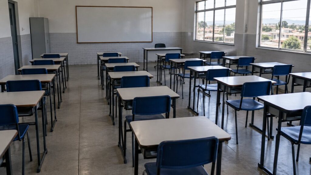 Fachada da sede da Secretaria Municipal de Educação de Sobral, no Ceará.