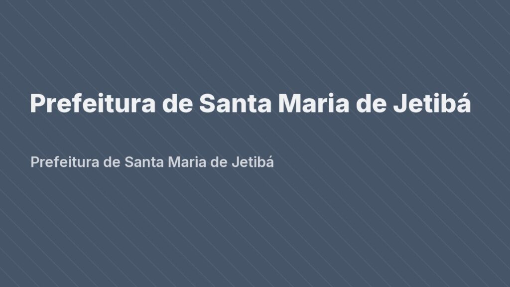 Fachada da sede da Prefeitura de Santa Maria de Jetibá, no Espírito Santo.