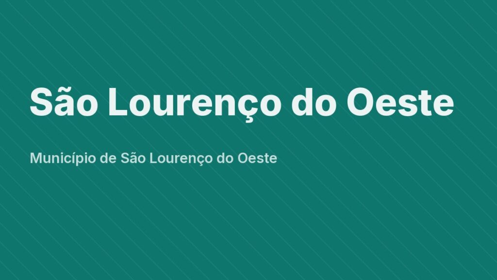 Sede da Prefeitura de São Lourenço do Oeste, município do Oeste de Santa Catarina.