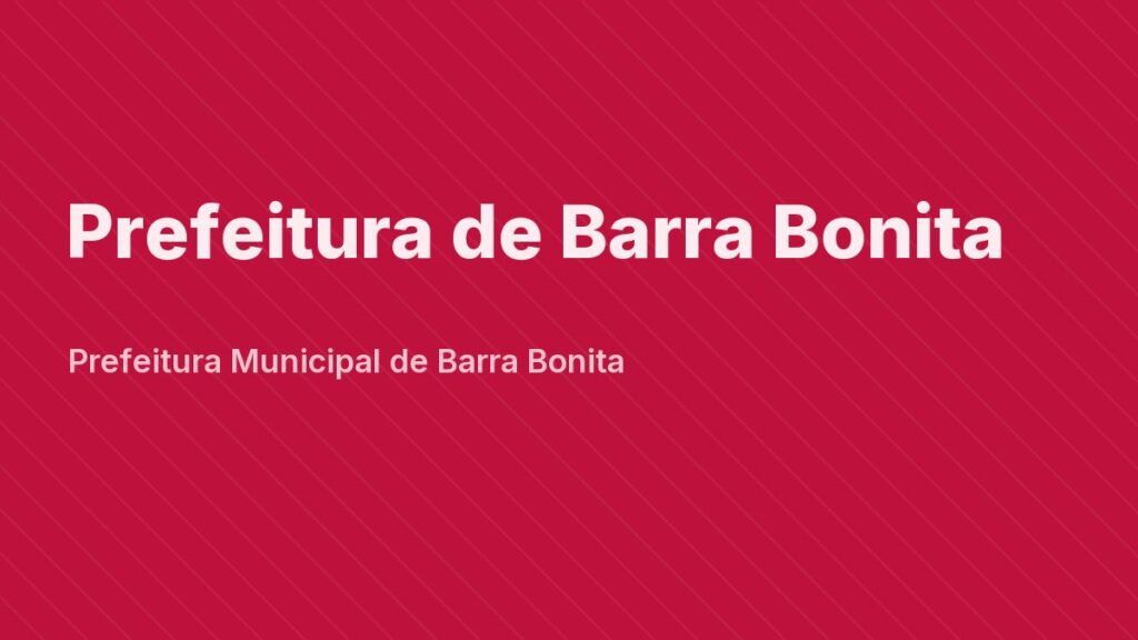 Vista da sede da Prefeitura de Barra Bonita, em Santa Catarina.