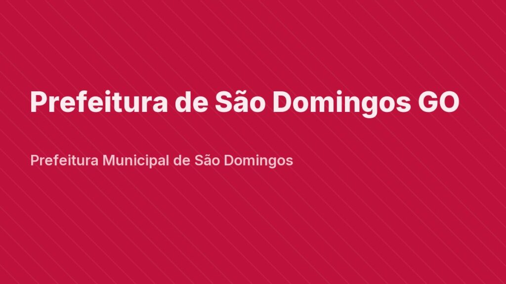 Sede da Prefeitura Municipal de São Domingos, em Goiás.