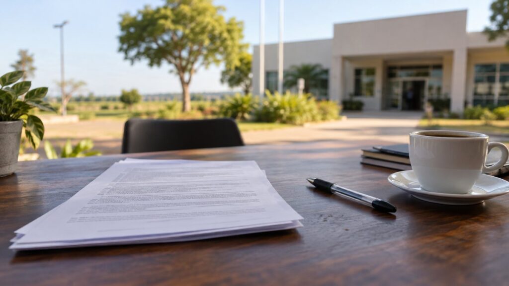 Sede da Secretaria Municipal de Educação de Nova Alvorada do Sul, em Mato Grosso do Sul.